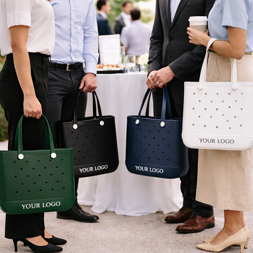 Corporate people with customized C&C bags